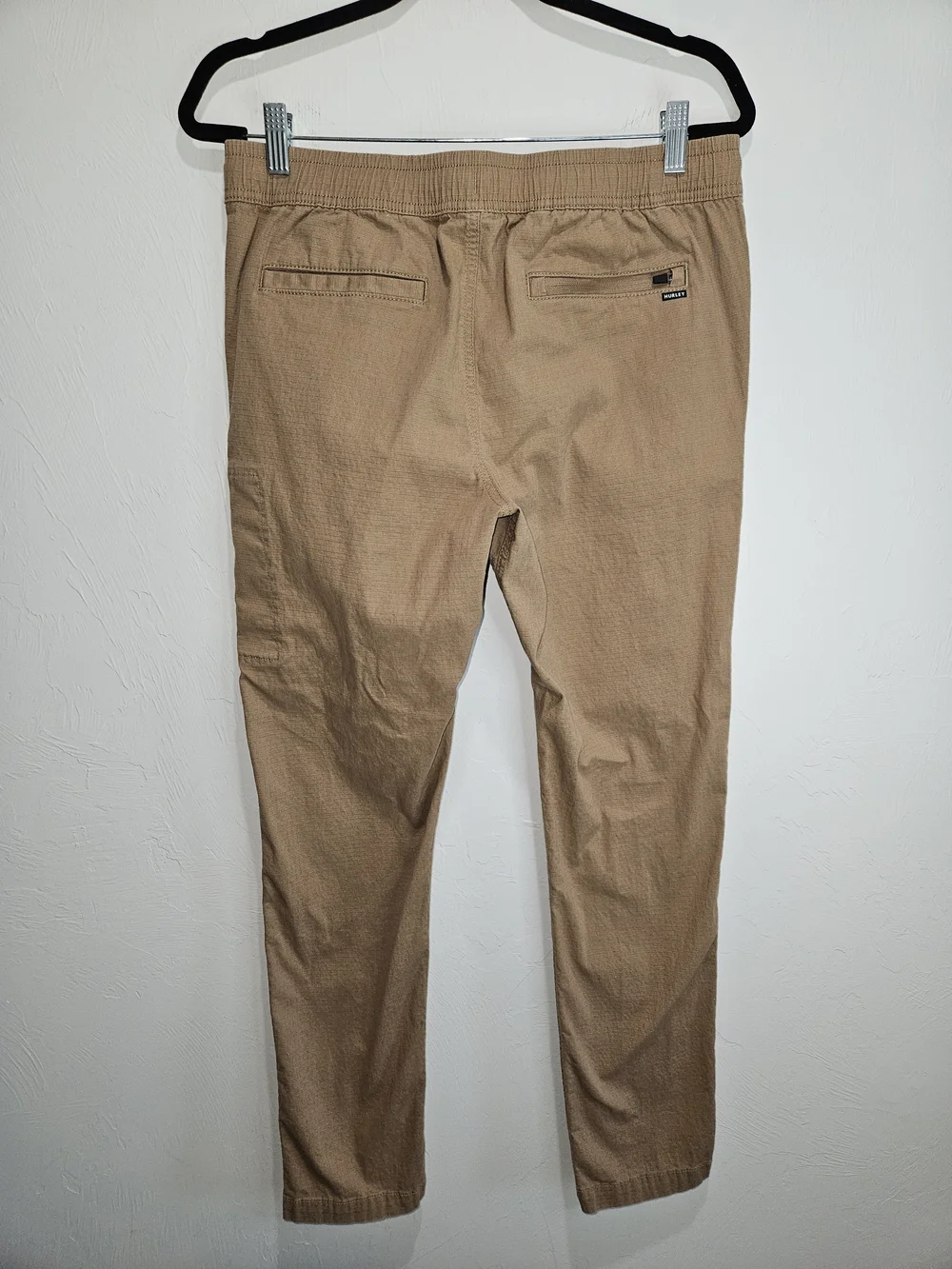 Hurley Men's Tan Drawstring Cargo Pants Size Medium Ripstop Khaki Bottoms